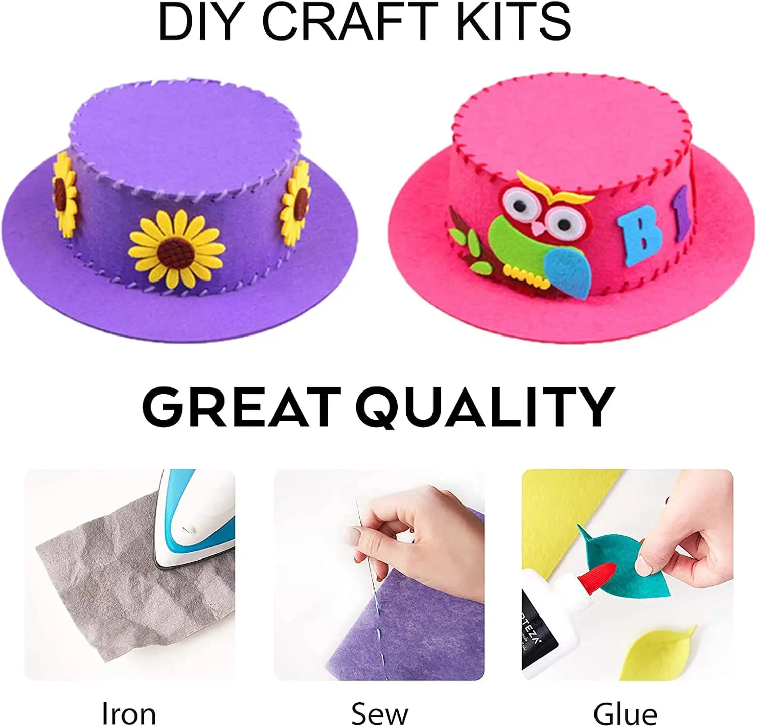 home decor 8x12in assorted colors stiff handicrafts other educational toys felt fabric sheet kit for kids diy