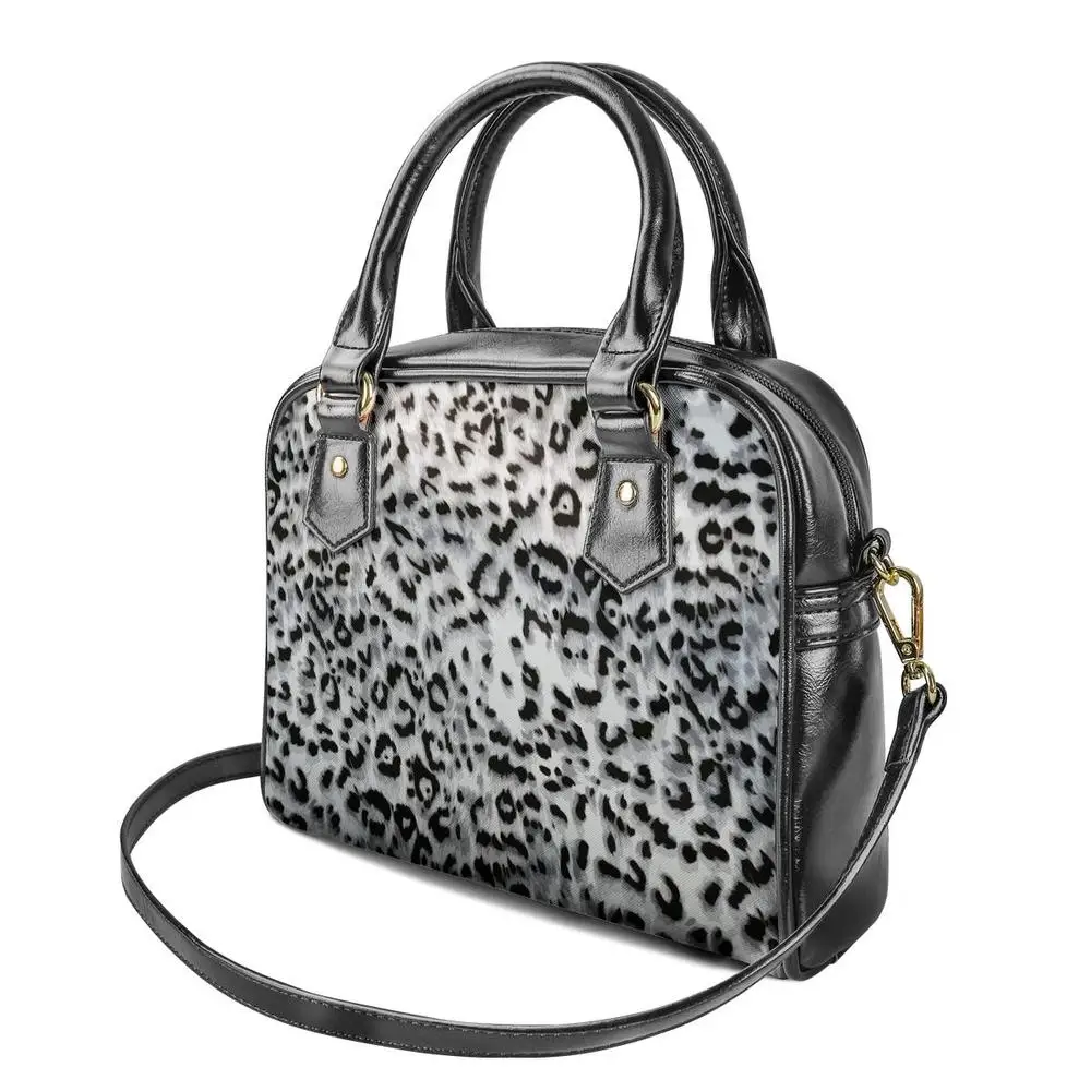 2023 Customized Fashion Leopard Printed Bag Ladies Women Shoulder Bags Pu Leather Tote Handbag Bag For Dropshipping