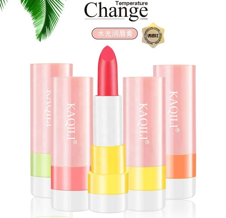 KAQILI brand temperature change lipbalm  privae label moisturizing lip balm lipstick  customized lipbalm
