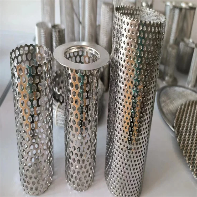 Нержавеющая сталь SS 304 круглая перфорированная металлическая сетчатая фильтрующая