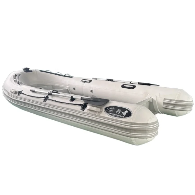 China Factory 12ft High Quality Yacht Tender Valmex PVC Rigid Inflatable Rib Aluminum Center Console Fishing Boat with Motor