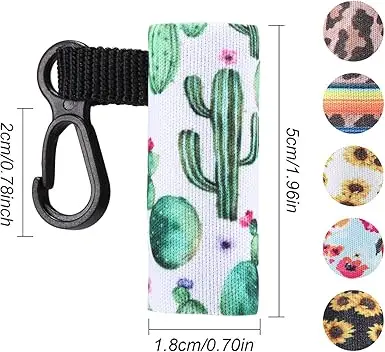 Portable Lip Balm Mini Pouch Case With Keychain Neoprene Cosmetic Lipstick Organizers Holder