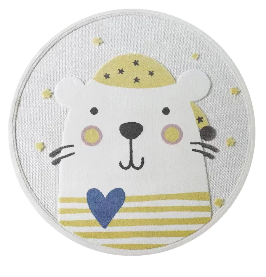 carpet for children and kids minimalist round bedroom balcony carpet stain-resistant rugs