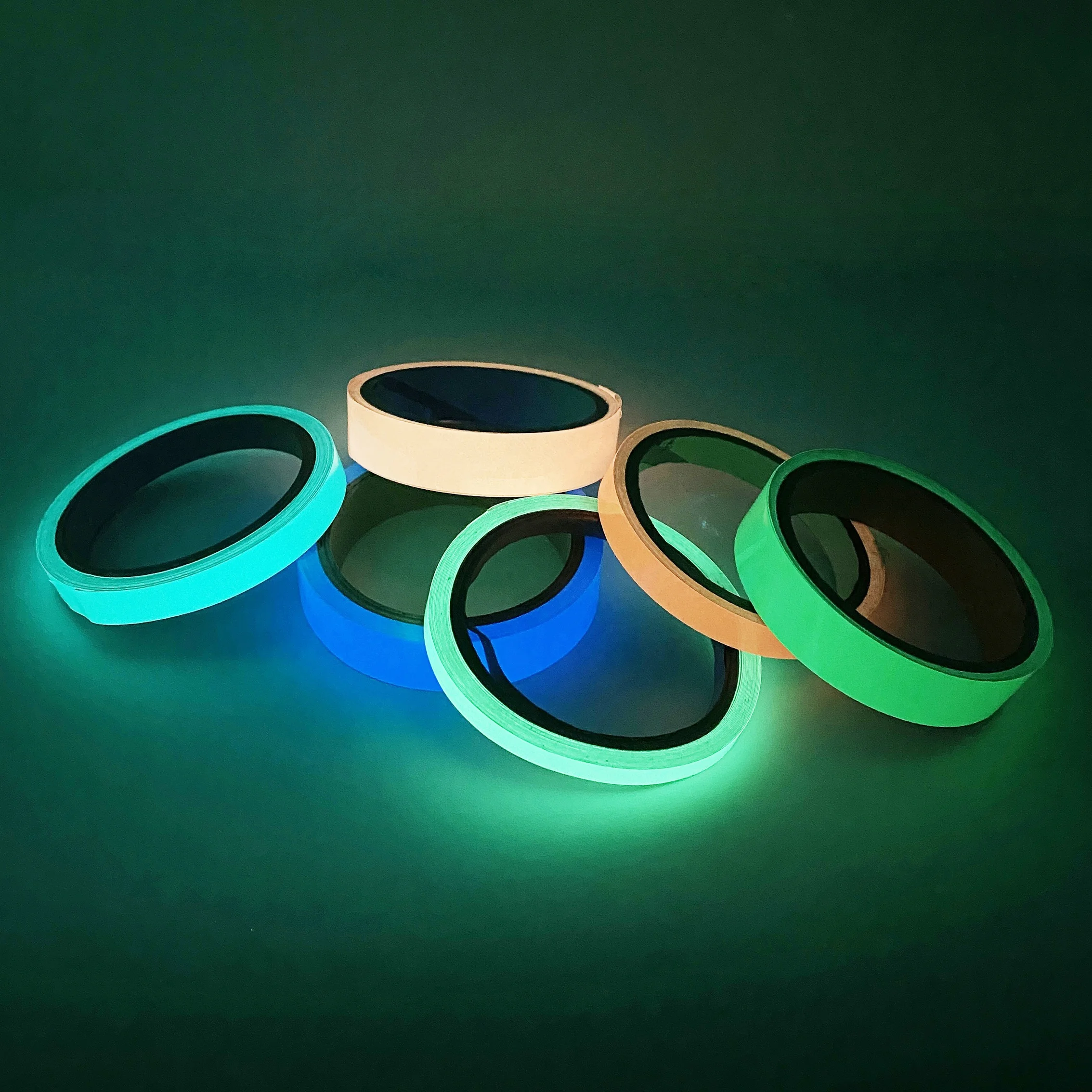 Color glow tape waterproof luminous tape 6 hours glow in the dark photoluminescent pvc tape