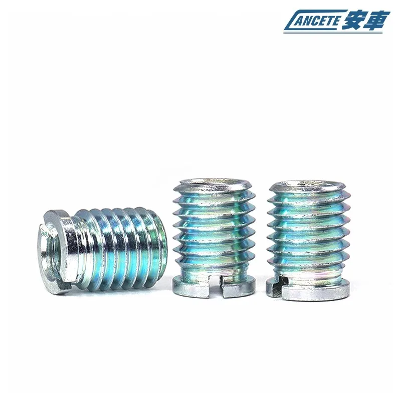 Flanged High Strength Carbon Steel Galvanized Insert Nut Stainless Steel SS304 Slotted Self-tapping Threaded Inserts