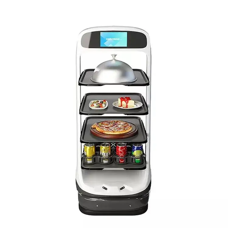 Artificial Intelligence Autonomous Navigation Service Robot is Used for Hotel, Restaurant, Bar Service Robot Waiter