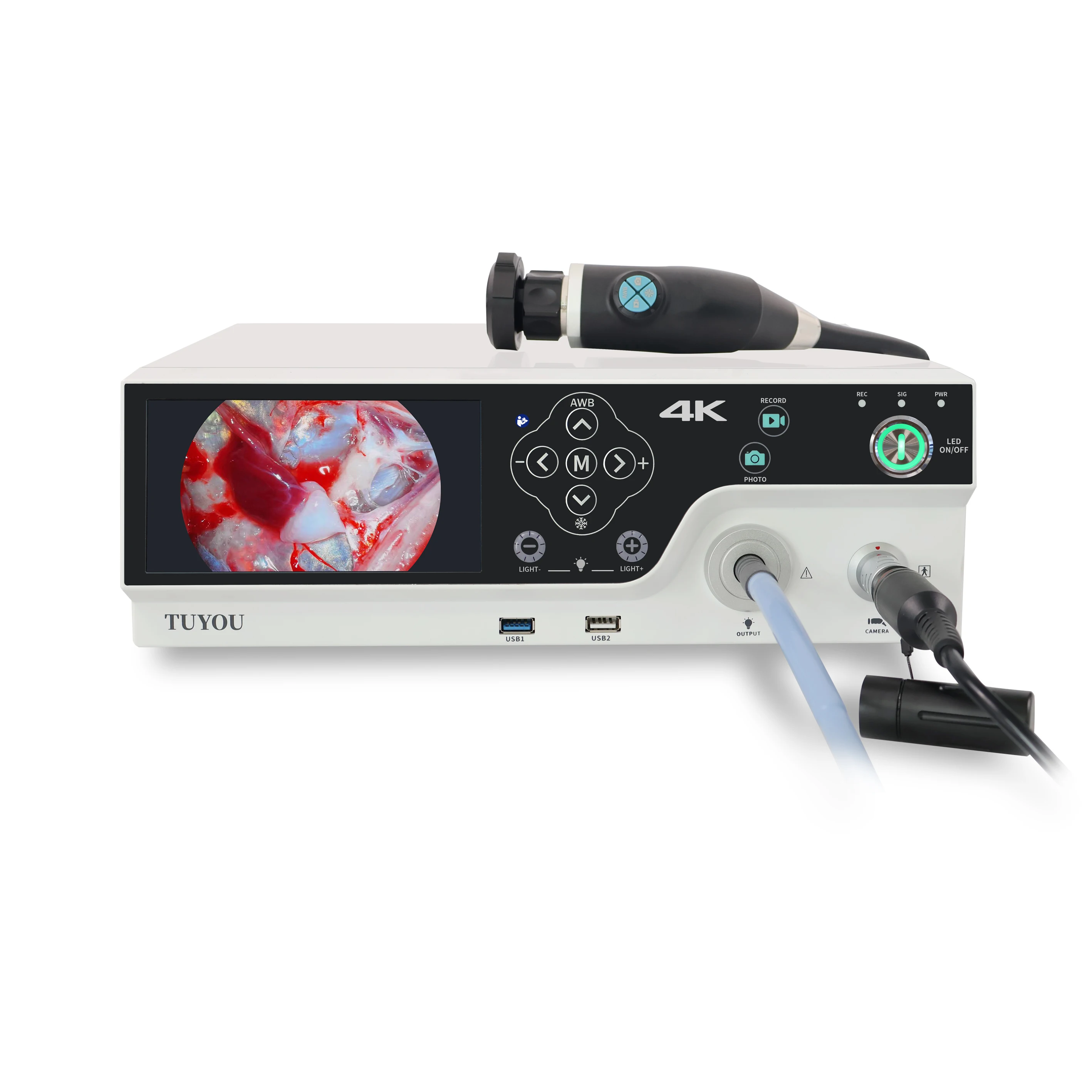 4K Medical Endoscope Camera System With Light Source for Surgery ENT Laparoscope Camera