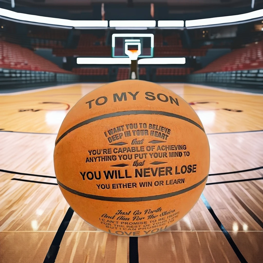 High Quality Custom Made Laminated Cow Leather Basketball Size 7 Printed PU Leather Ball for Training