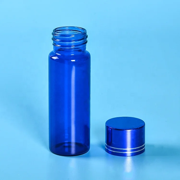 Manufacturer supply best selling blue screw cap glass bottle laboratory screw top bottle cap