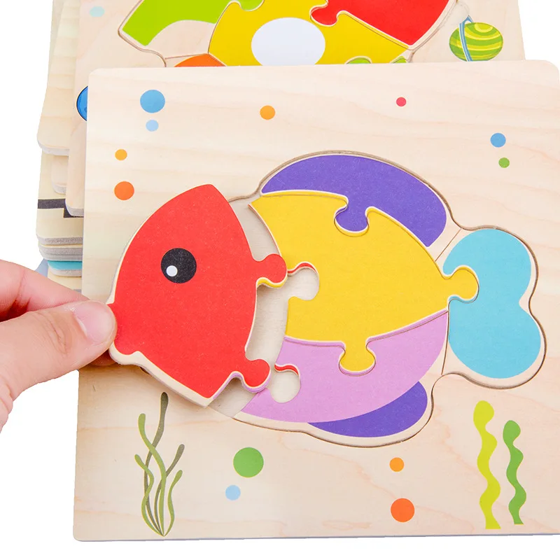 2022 Wooden Puzzle Jigsaw for Children Baby Educational Toy puzzles for kid