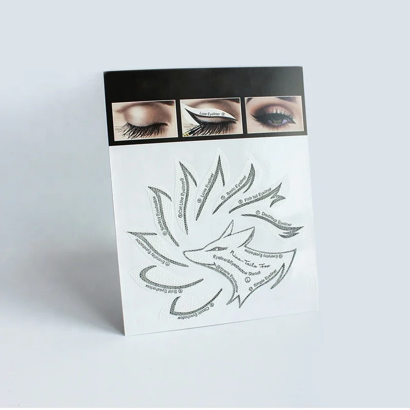 Reusable Nonwoven Eyeshadow Eyeliner Guide Sticker 2 In 1 Cat Eyes Line Makeup Tools Template Sticker
