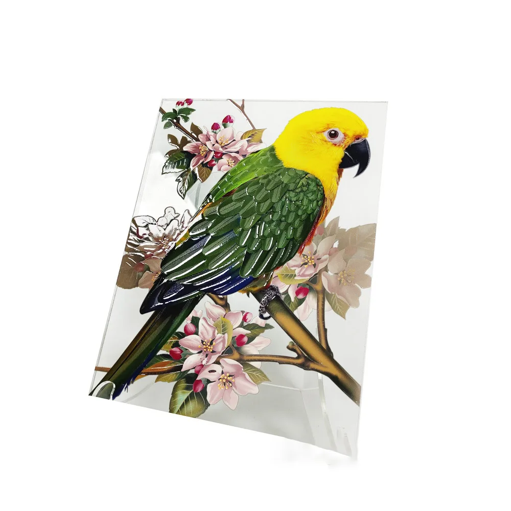 OEM Factory Custom Digital Print Glass Panel 3D Vivid Print Home Decoration Appliance Tempered Digital Print Glass