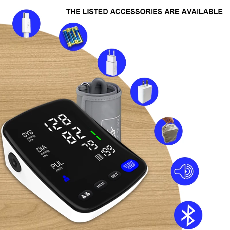 Electronic Smart Sphygmomanometer Blood Pressure Machine Digital BP Machine Automatic Digital BP Monitor Blood Pressure Monitor