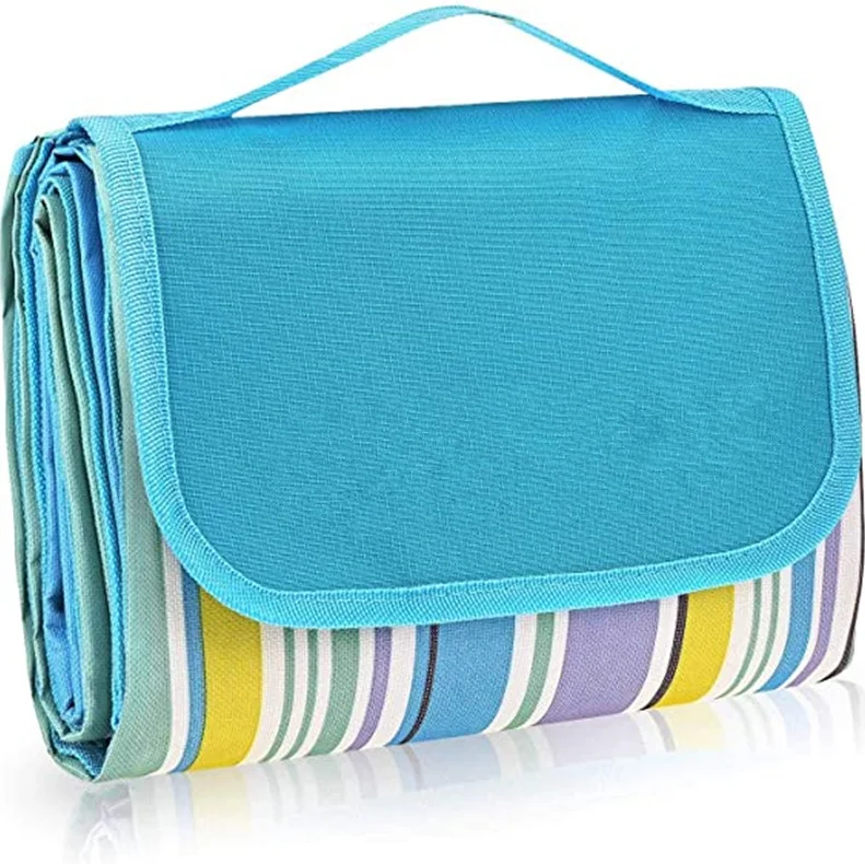 Large size Folding picnic blanket sand repellent beach blanket outdoor breathable sand free Machine Washable Picnic Mat