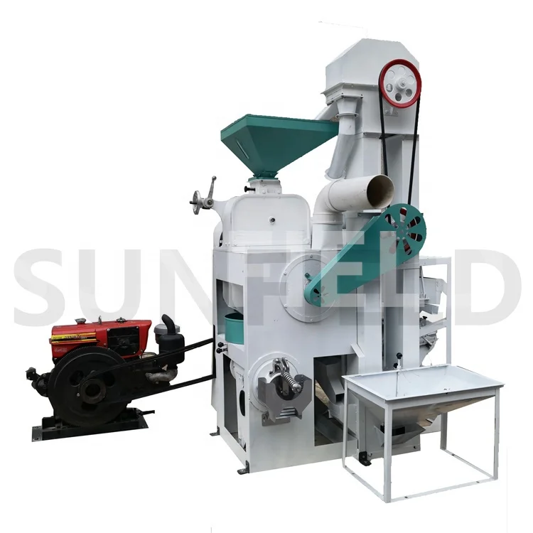 Sunfield factory price mini paddy rice mill milling husker rice whitening machine rice huller hulling machine for sale