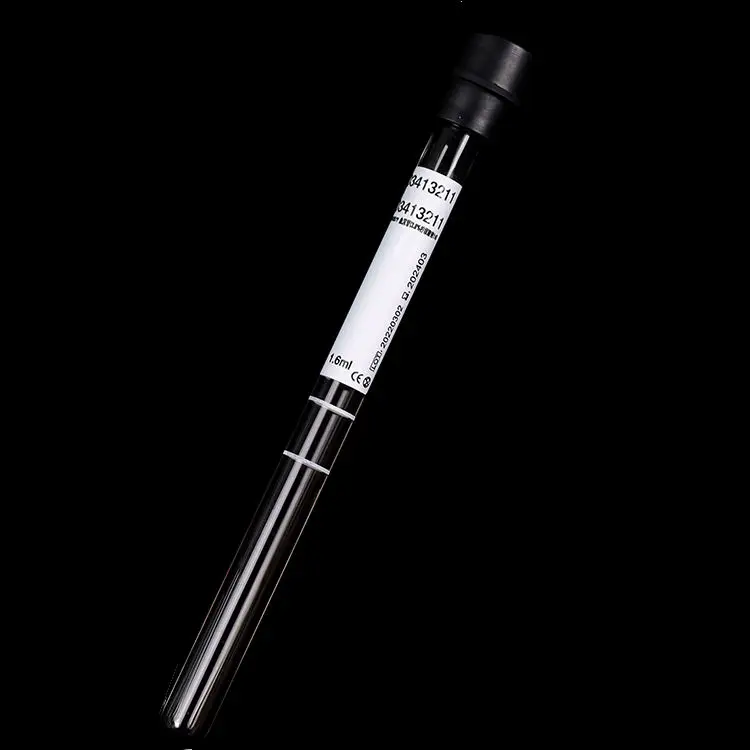 Black Esr Glass Anticoagulation Vacuum Blood Collection Test Tube