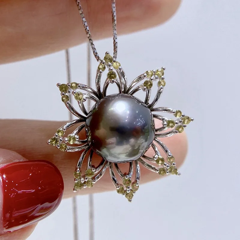 12-13mm AAA Flat Round Edison Pearl Cultured Freshwater Pearl Pendant For Jewelry Making 1 buyer