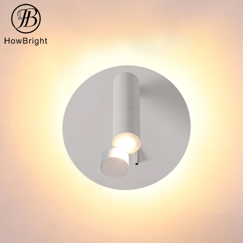 Round Bedside Reading Lamp Bedroom LED Wall Lamp Shabbat Shabbat wall lamps For Engineering Projects with Hotel