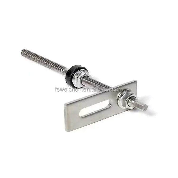 Solar Panel PV Roof Fixing L Feet M10x200 Stainless Steel Hanger Bolt