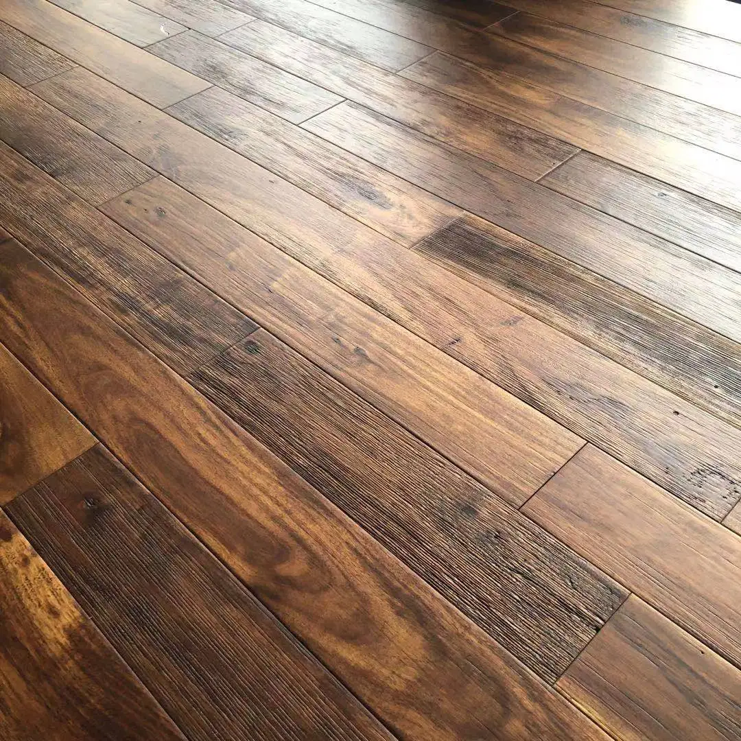 UV lacquered ABCD grade natural grade solid small leaf acacia hardwood flooring