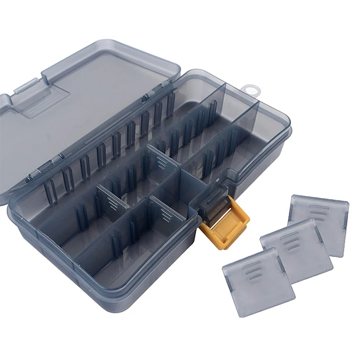 Taigek  Solid Waterproof Gun Color Multifunctional Fishing Accessory Lure Box Container