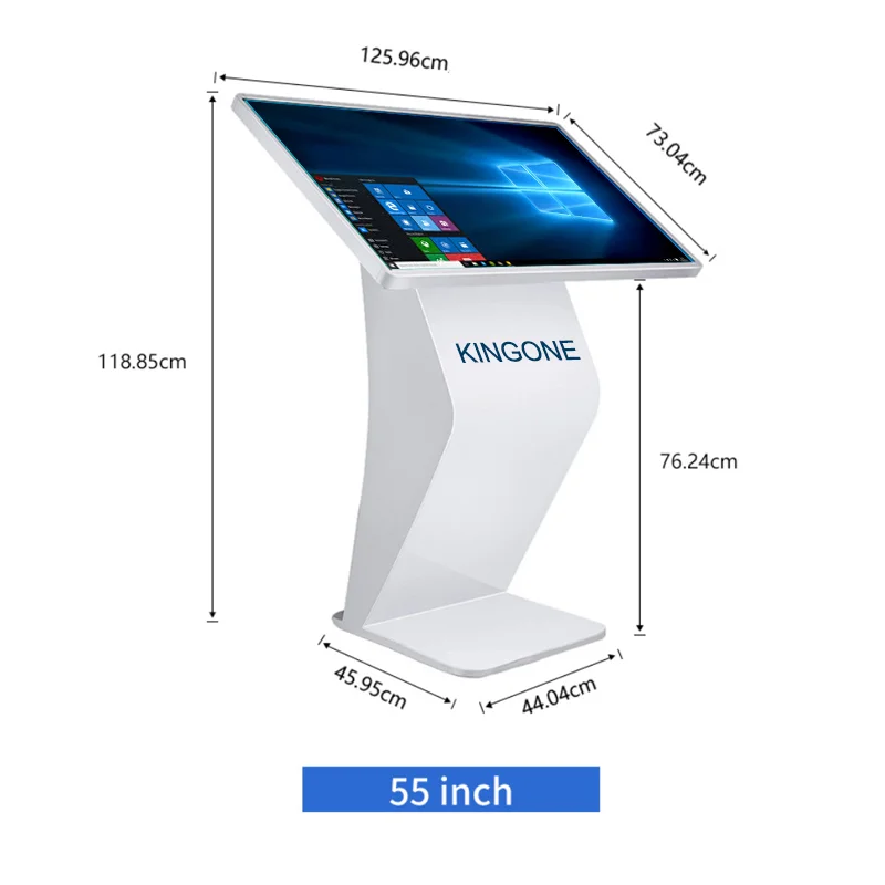 Indoor Horizontal All In One 43/55 Inch Ir Touch Screen Interactive Information Kiosk