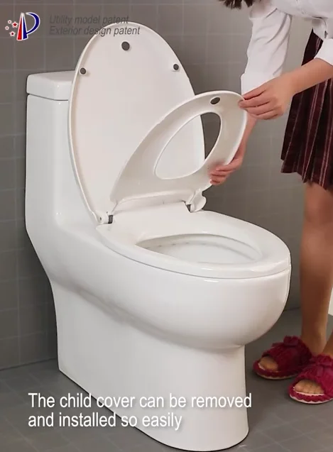 Round 2 in 1 Toilet Seat and Lid Built In Potty Seat