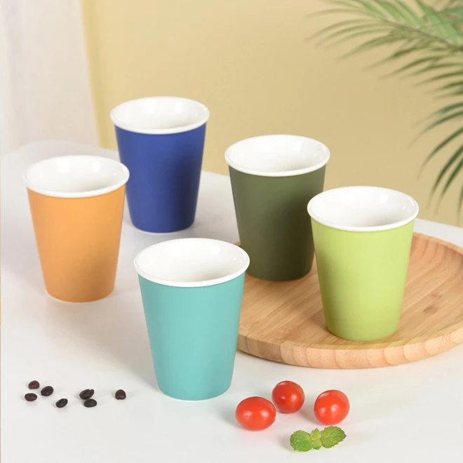 90ml/120ml small ceramic espresso cups colorful matte coffee mug porcelain mug without handle