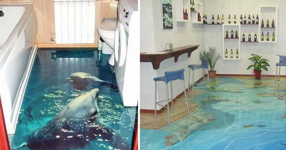 Двухкомпонентная прозрачная эпоксидная смола для пола с 3D рисунком для столешниц, напольных покрытий