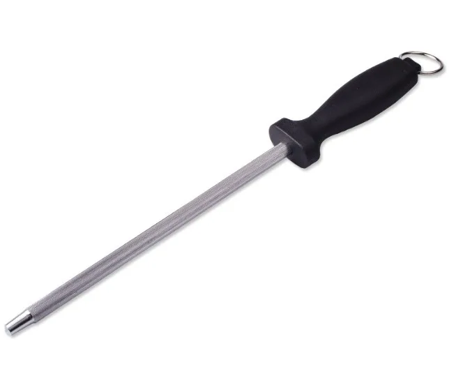 8 Inch Best Professional Sharpening Steel Knife Sharpener Rod Professional Sharpening Rod Stick with Hanging Holes