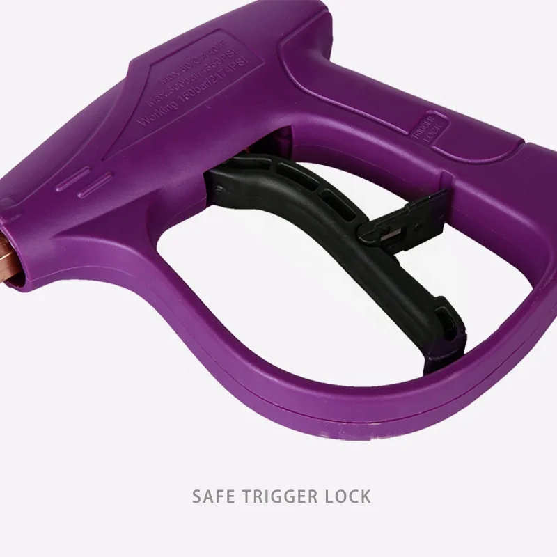 SPS High Pressure Carwash equipment Purple Water Short Spray Gun Pressure Washer Parts Power carwash gun