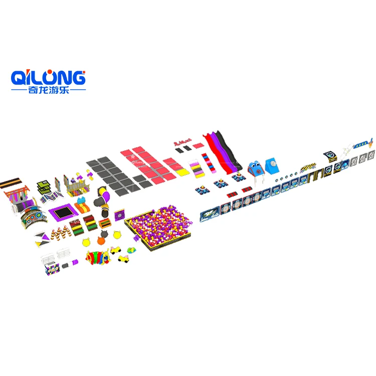 2020 New Indoor Amusement Park Game Space Indoor Theme Playground For Children With Tube Slide And Ball Poll