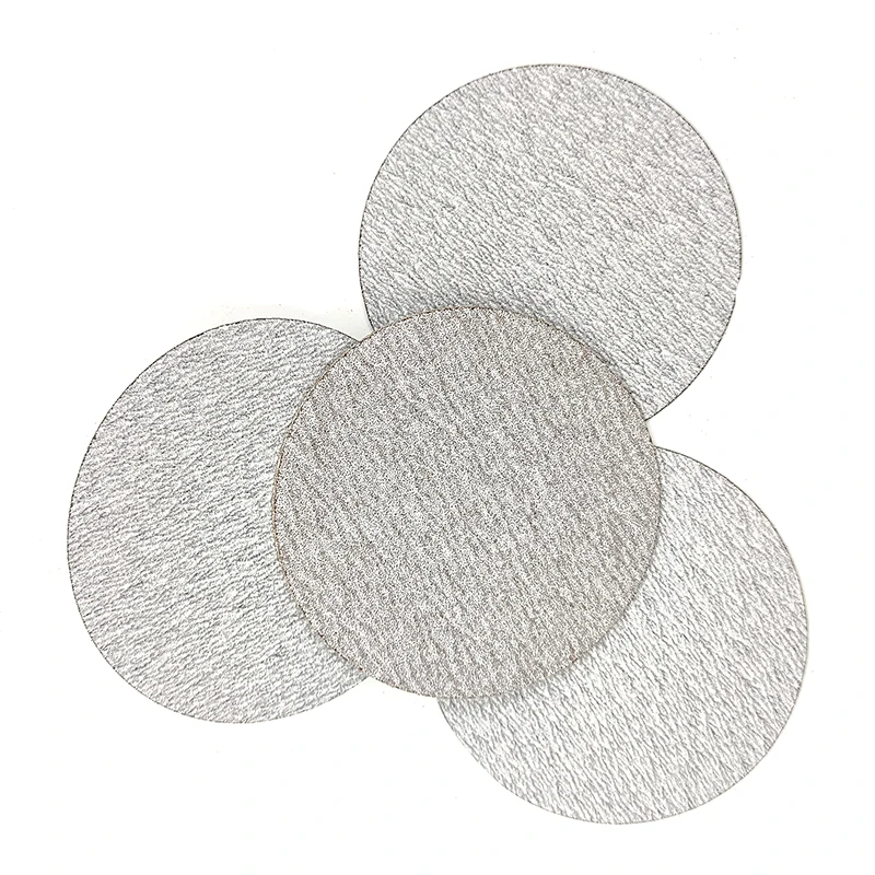 80 Grit White Sanding Disc Hook and Loop Backing Sandpaper for Wood Polishing