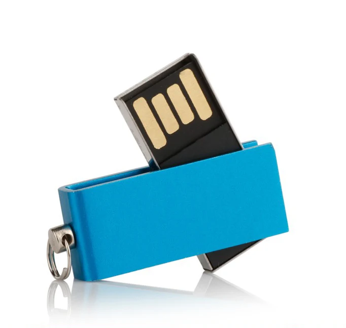 Заводской производитель, металлический поворотный мини Usb флеш-накопитель с логотипом на заказ, Usb-накопитель с брелоком