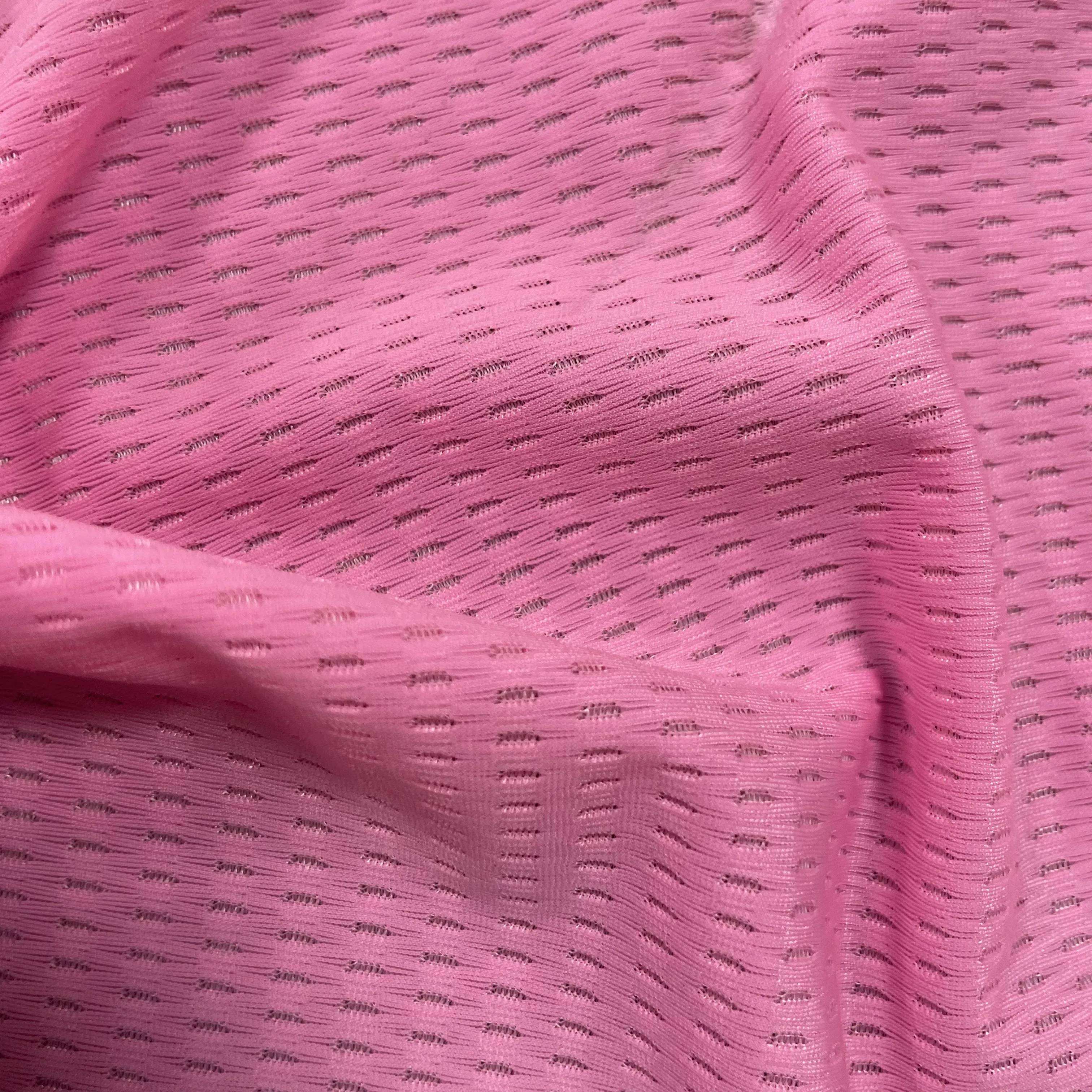 Sport Wear T-shirt Material 95% Polyester  5%spandex fabric Microfiber Eyelet-Bird-Eye Mesh Knit Fabric For Clothing