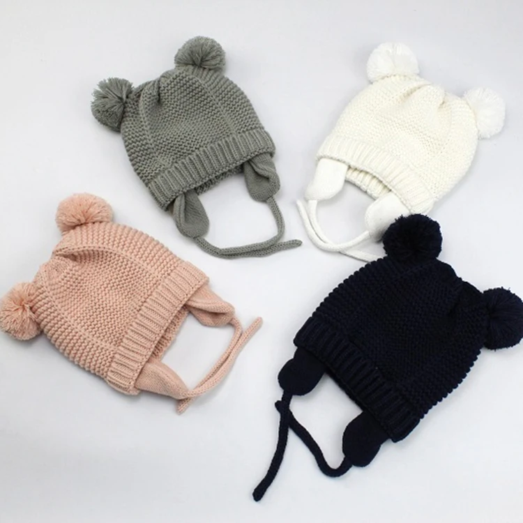 Newborn Baby Small Hat Winter 2022 Toddler Knitted Hat Boy Girl Children Baby Hat Winter