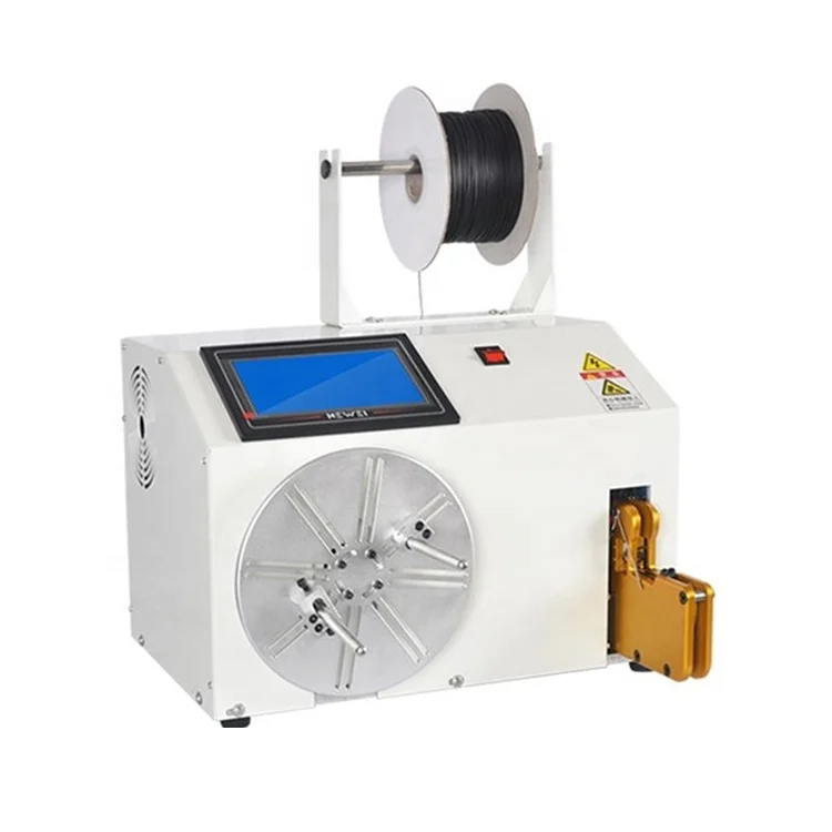 Hot sale semi automatic RJ45 USB cable wire coil winding and binding machine