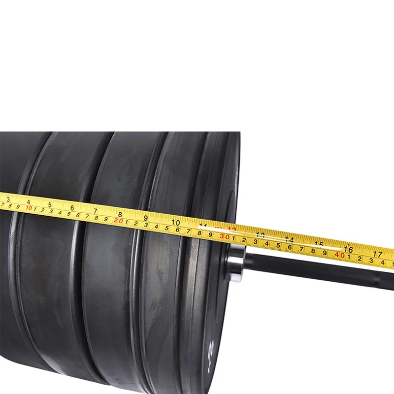 Fitness Premium Custom Logo Gym Weights Training Barbell Weightlifting Pounds KG LBS Black Natural Rubber Bumper Weight Plates