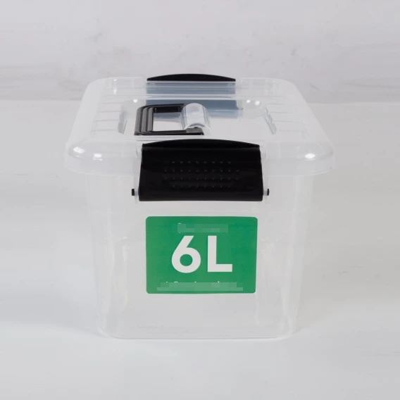 polypropylene plastic box with handle, clear plastic container with lid wholesale custom good price household storage box