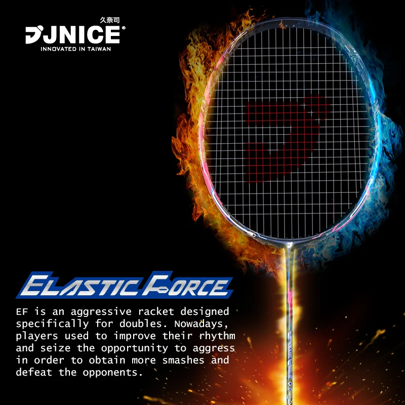 JNICE ELASTIC FORCE 9000 4U HIGH PERFORMANCE OFFENSIVE BADMINTON RACKET