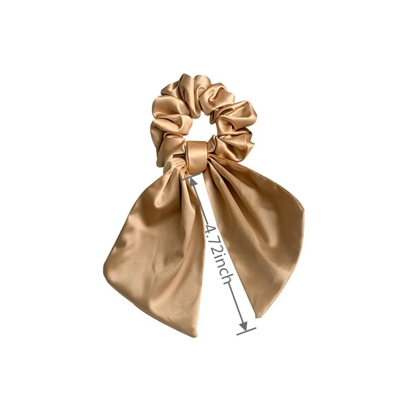 
Fashionable Women Hair Accessories Rubber Bands French Retro Ponytail Tie Scrunchies Black Ribbon Bow Ponttail Holder 