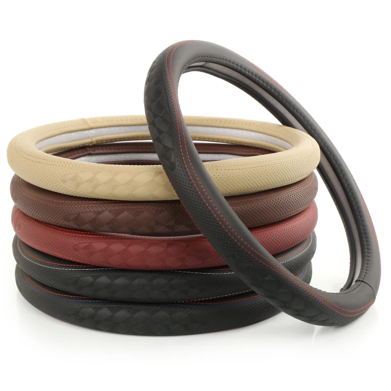 Оптовая продажа с фабрики, дешевый производитель, индивидуальные кожаные чехлы для руля