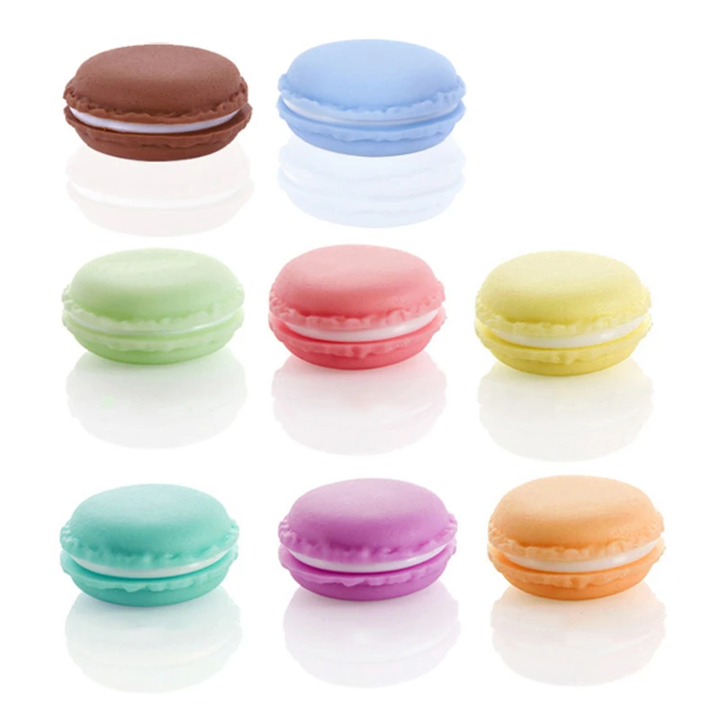 Round Small Portable Travel Macaron Design Mini Pill Case Jewelry Necklace Boxes