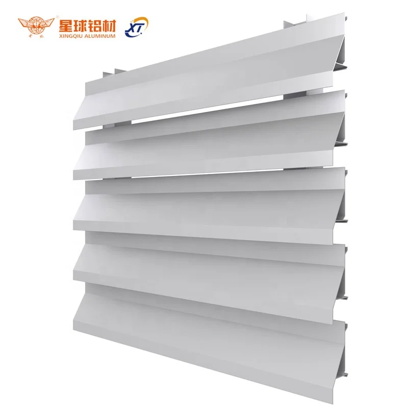 China Factory Customized Aluminum Extrusion Inverted Z Shape Louver Blades Storm Proof Horizontal 6063 Aluminum Slats of Shutter