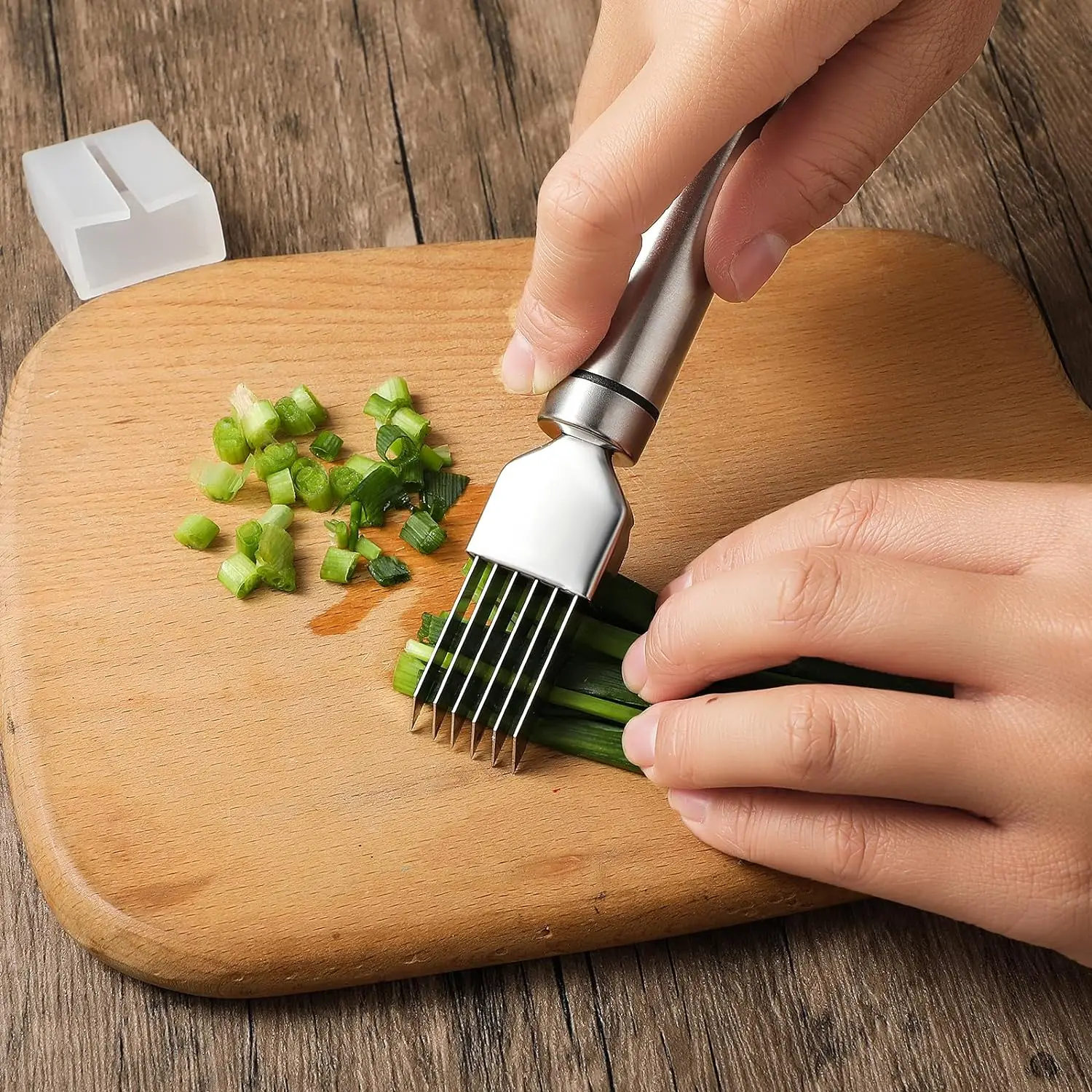 Stainless Steel Chopped Green Onion Knife Kitchen Tool Slice Cutlery Vegetable Cutter Sharp Scallion Cutter Shred Knife