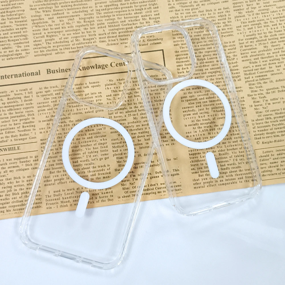 TPU Clear Magnetic Phone Case For MagSafe Wireless Charging For iPhone 13 14 Transparent Case Covers