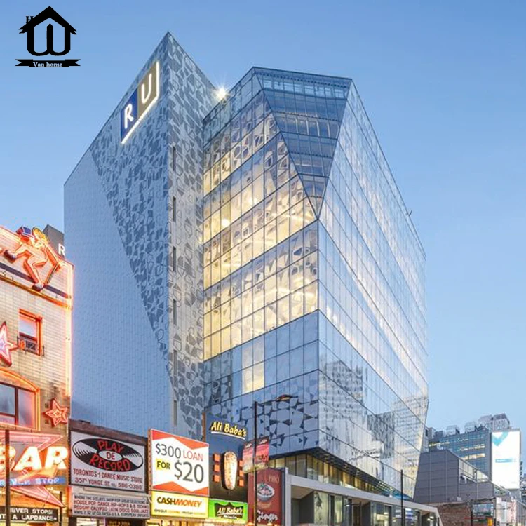 HISENG modern soundproof glass commercial curtain wall