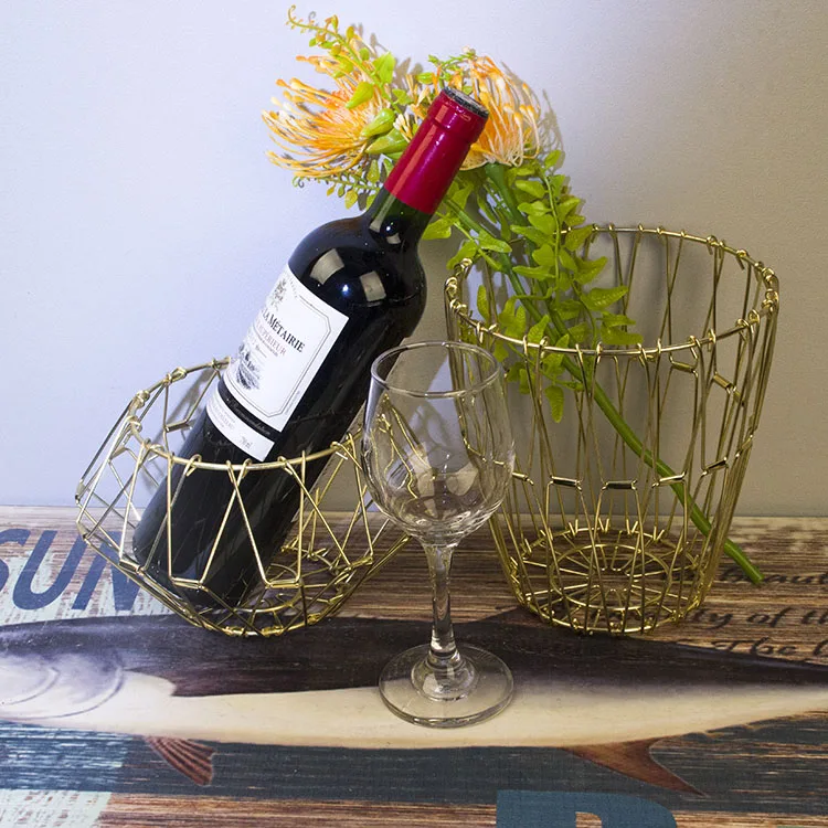 Farmhouse Decor Gold Metal Food Organizer Storage Bin Basket for Kitchen Cabinets Pantry Bathroom Laundry Room