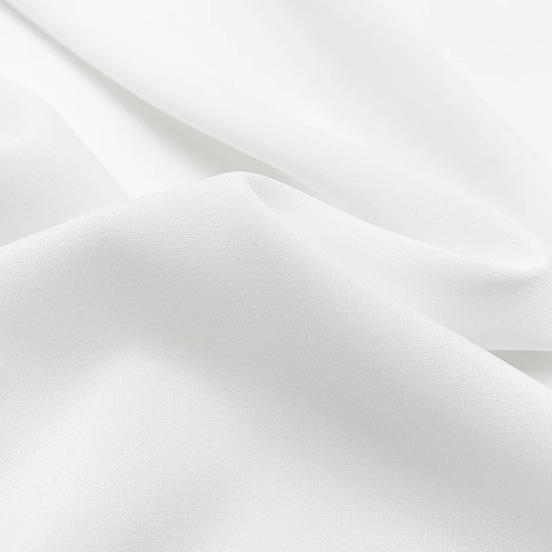 Фабричная ткань Wedtex оптовая продажа полиэфирная саржевая белая стрейчевая Mikado для свадебного платья и