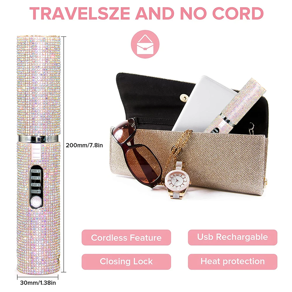 hair straightener wireless mini size easy carry 4800mAh big battery hair straightening professional wireless hair straighteners